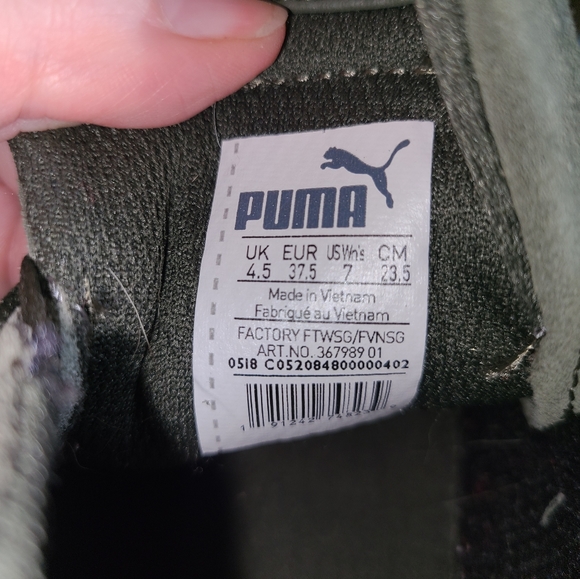 Puma women's Vikky green suede casual sneakers size  7 - Picture 12 of 12